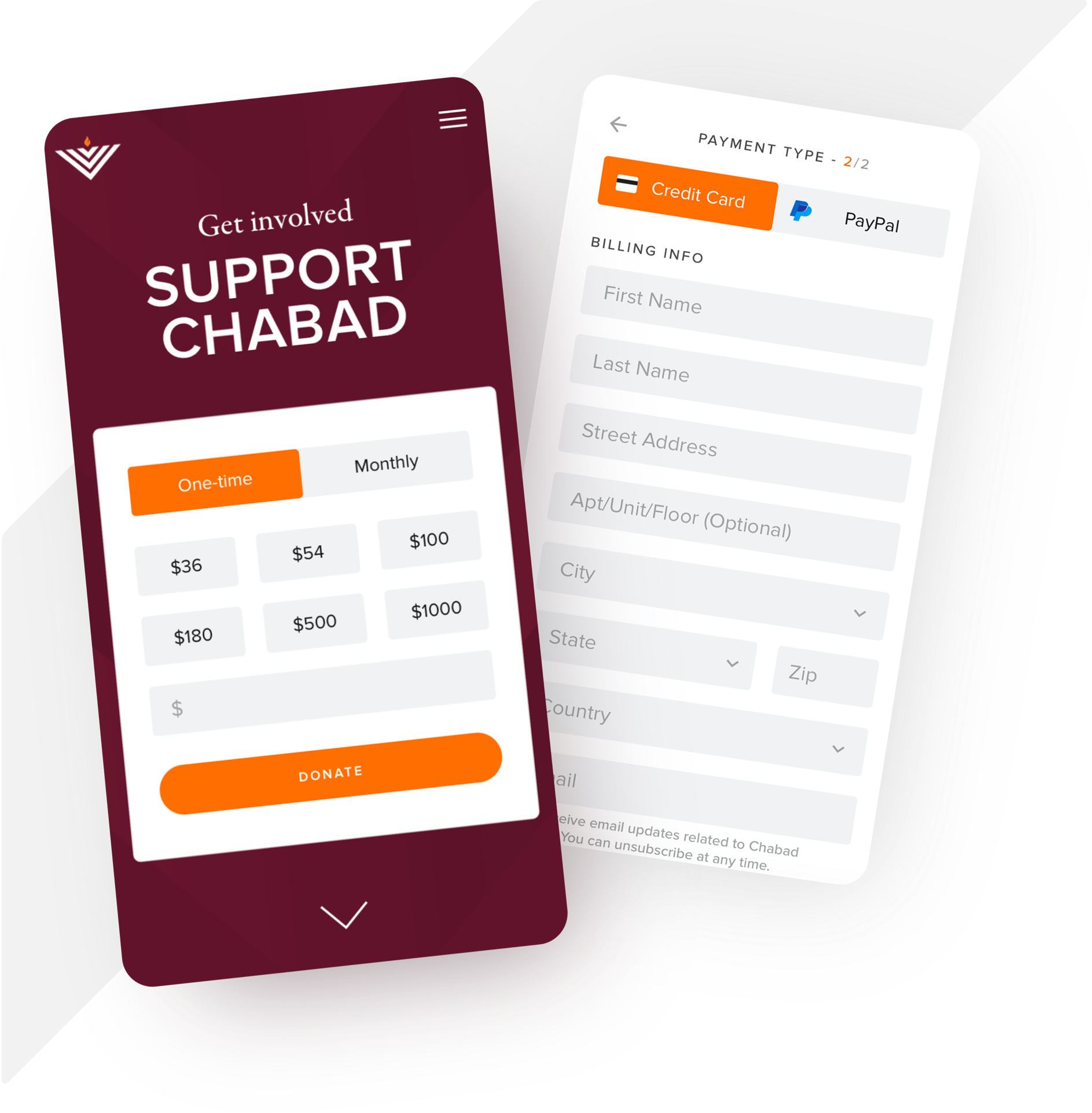 ChabadSuite Donate Page